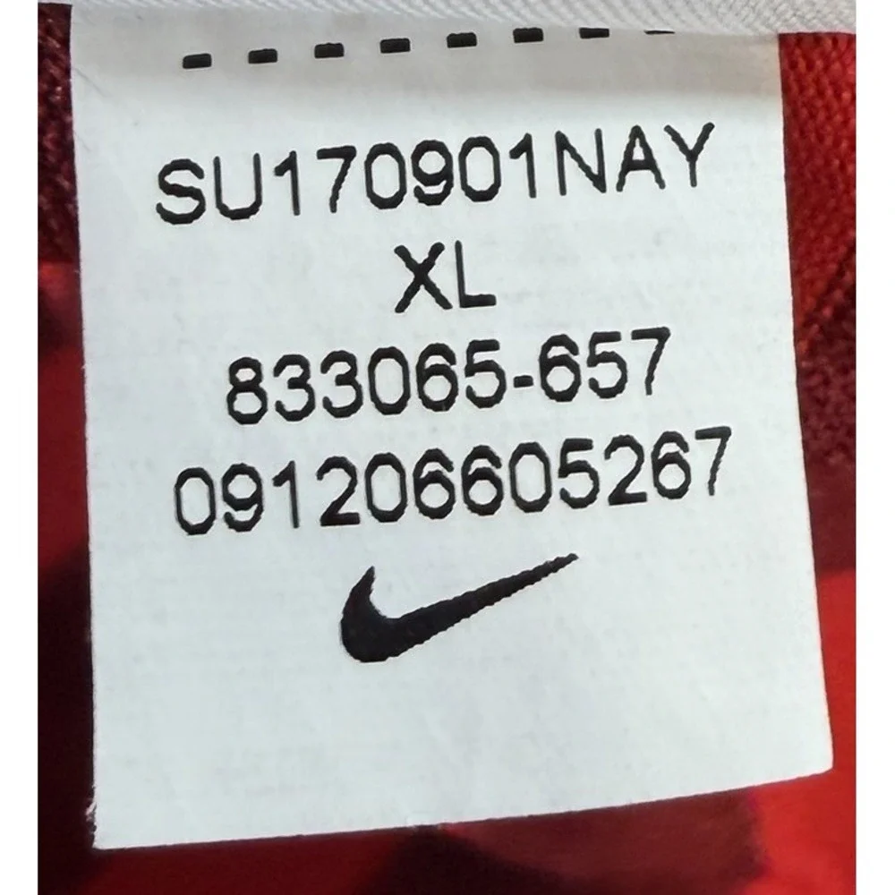 Nike Men's XL Dri-Fit Golf Striped Polo‎ Shirt in Red Maroon Performance 833065